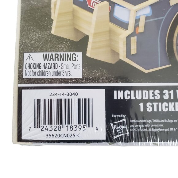 Tonka 3D Police Car Wood Model Kit w/Stickers NEW - Picture 2 of 3